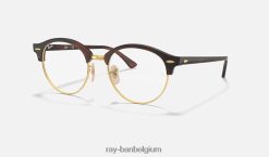 clubronde optiek glanzend rood havana XX46DZ1872 Heren Ray-Ban bril
