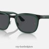 clyde gepolijst groen op zwart/donkergrijs XX46DZ296 Heren Ray-Ban zonnebril
