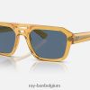 corrigan bio-gebaseerd gepolijst transparant geel/donkerblauw XX46DZ66 Heren Ray-Ban zonnebril