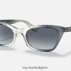 dame burbank gepolijst transparant blauw/blauw XX46DZ1156 Heren Ray-Ban zonnebril