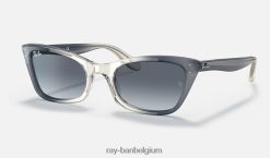 dame burbank gepolijst transparant blauw/blauw XX46DZ1156 Heren Ray-Ban zonnebril