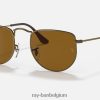 elon mat antiek goud/bruin XX46DZ239 Heren Ray-Ban zonnebril