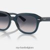 erik gepolijst opaal donkerblauw/blauw XX46DZ202 Heren Ray-Ban zonnebril