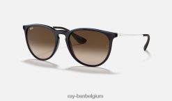 erika klassiek gepolijst blauw/bruin XX46DZ153 Heren Ray-Ban zonnebril