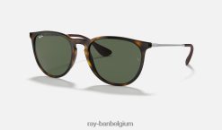 erika klassiek glanzend licht havanna/groen XX46DZ146 Heren Ray-Ban zonnebril