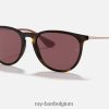erika kleurenmix gepolijst havana/donker violet XX46DZ437 Heren Ray-Ban zonnebril