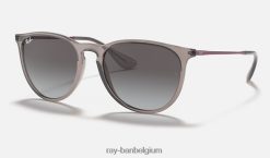 erika kleurenmix gepolijst transparant grijs/grijs XX46DZ439 Heren Ray-Ban zonnebril