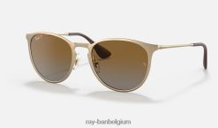 erika metaal mat goud/bruin XX46DZ274 Heren Ray-Ban zonnebril
