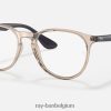 erika optiek gepolijst transparant bruin XX46DZ1639 Heren Ray-Ban bril