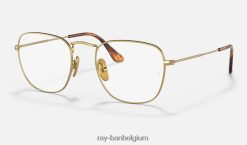 frank titanium optiek gepolijst goud XX46DZ2487 Heren Ray-Ban bril