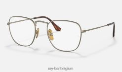 frank titanium optiek gepolijst goud XX46DZ2489 Heren Ray-Ban bril