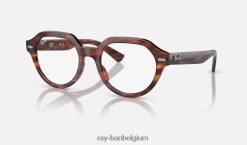 gina-optiek gepolijst gestreept havana XX46DZ1714 Heren Ray-Ban bril
