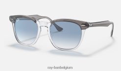 haviksoog gepolijst grijs op transparant/blauw XX46DZ174 Heren Ray-Ban zonnebril