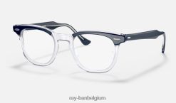 Hawkeye-optiek gepolijst transparant blauw XX46DZ1614 Heren Ray-Ban bril