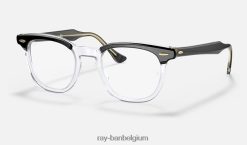 Hawkeye-optiek gepolijst zwart op transparant XX46DZ1609 Heren Ray-Ban bril