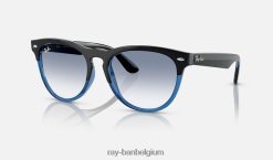iris gepolijst zwart op blauw/blauw XX46DZ1087 Heren Ray-Ban zonnebril