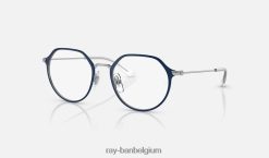 jack-optiek gepolijst blauw op zilver XX46DZ2686 kinderen Ray-Ban bril