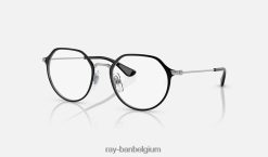 jack-optiek gepolijst zwart op zilver XX46DZ2682 kinderen Ray-Ban bril