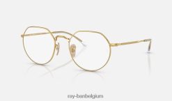 jack overgangen gepolijst goud/helder/blauw XX46DZ476 Heren Ray-Ban zonnebril