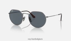jack titanium gepolijst brons/blauw XX46DZ582 Heren Ray-Ban zonnebril