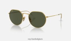 jack titanium gepolijst goud/groen XX46DZ581 Heren Ray-Ban zonnebril