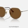 jack titanium mat goud/bruin XX46DZ580 Heren Ray-Ban zonnebril