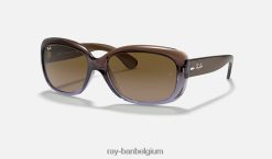 Jacky ohh gepolijst bruin/bruin XX46DZ1564 vrouwen Ray-Ban zonnebril