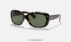 Jacky ohh glanzend licht havanna/groen XX46DZ1566 vrouwen Ray-Ban zonnebril