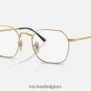 jim-optiek gepolijst goud XX46DZ1596 Heren Ray-Ban bril