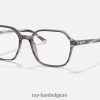 john optiek gepolijst gestreept grijs XX46DZ1813 Heren Ray-Ban bril