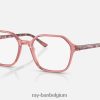 john optiek gepolijst transparant roze XX46DZ1818 Heren Ray-Ban bril