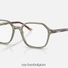 john optiek glanzend transparant groen XX46DZ1816 Heren Ray-Ban bril
