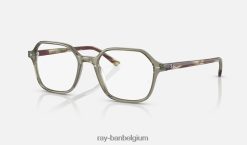 john optiek glanzend transparant groen XX46DZ1816 Heren Ray-Ban bril