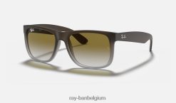 justin klassiek mat bruin/groen XX46DZ40 Heren Ray-Ban zonnebril