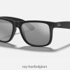 justin kleurenmix mat zwart/grijs XX46DZ86 Heren Ray-Ban zonnebril
