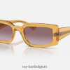 Kiliane biogebaseerd gepolijst transparant geel/donker violet XX46DZ133 Heren Ray-Ban zonnebril
