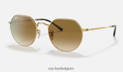 krik gepolijst goud/bruin XX46DZ71 Heren Ray-Ban zonnebril