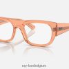 kristin optica bio-gebaseerd gepolijst transparant oranje XX46DZ1753 Heren Ray-Ban bril