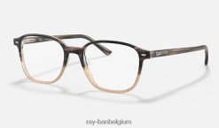 leonard optiek gepolijst bruin havana XX46DZ1826 Heren Ray-Ban bril