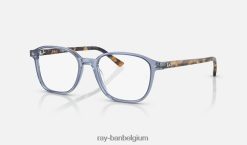 leonard optiek gepolijst transparant blauw XX46DZ1828 Heren Ray-Ban bril