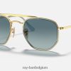 maarschalk ii gepolijst goud/blauw XX46DZ690 Heren Ray-Ban zonnebril