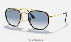 maarschalk ii gepolijst goud/lichtblauw XX46DZ689 Heren Ray-Ban zonnebril