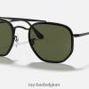maarschalk ii gepolijst zwart/groen XX46DZ694 Heren Ray-Ban zonnebril