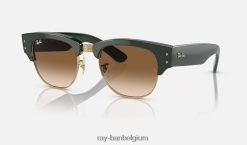 mega clubmeester gepolijst groen op goud/lichtbruin XX46DZ21 Heren Ray-Ban zonnebril
