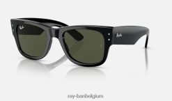 mega reiziger gepolijst zwart/groen XX46DZ48 Heren Ray-Ban zonnebril