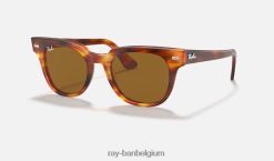 meteoor klassieker gepolijst gestreept havana/bruin XX46DZ306 Heren Ray-Ban zonnebril