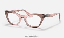miss burbank optiek gepolijst transparant roze XX46DZ2709 kinderen Ray-Ban bril
