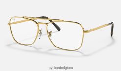nieuwe caravanoptiek gepolijst goud XX46DZ1634 Heren Ray-Ban bril