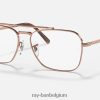 nieuwe caravanoptiek gepolijst roségoud XX46DZ1637 Heren Ray-Ban bril