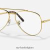 nieuwe pilotenoptiek gepolijst goud XX46DZ1618 Heren Ray-Ban bril